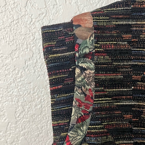Vtg Tzeadle tapestry reversible Colorful Geometric Pattern jacket Vest size L - Picture 5 of 8